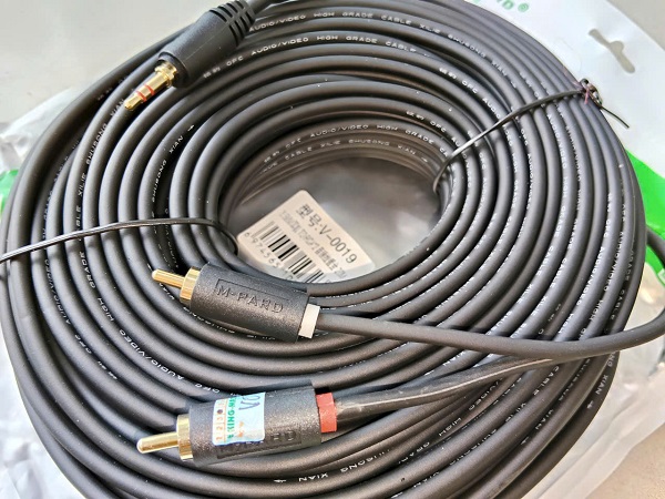 Cáp 3.5mm to RCA 20m M-PARD V-0019 - Kết nối loa, amply, tivi, dàn karaoke